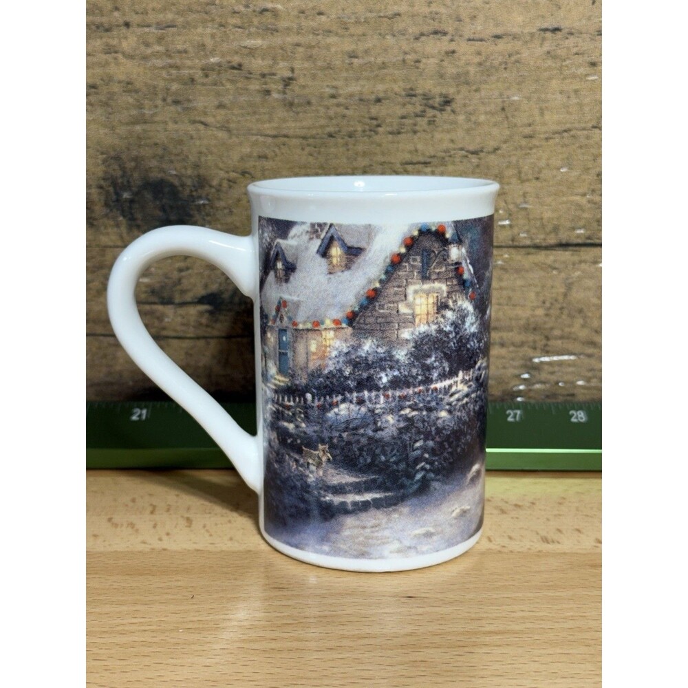 🔥Thomas Kinkade Holiday at Everett's Cottage  2016 Coffee Tea Mug 12 oz - Picture 4 of 12